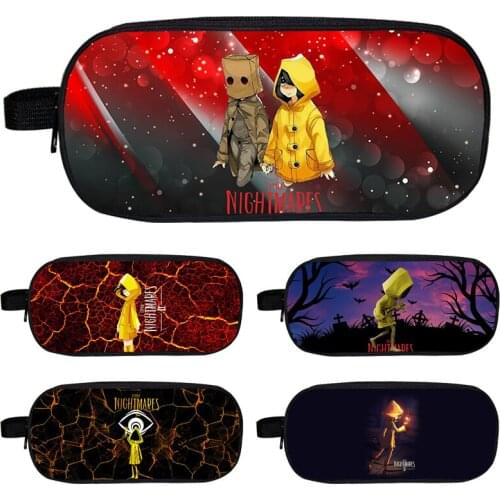 2021 Game Little Nightmares 2 Pencil case Unisex Waterproof School Supplies Women Cosmetic Bags Children Cartoon School Pen Box