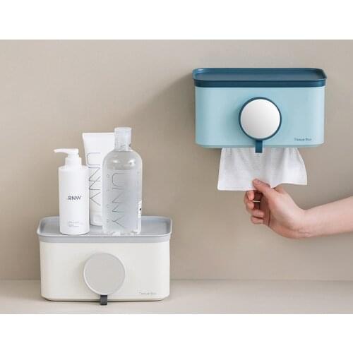 Toilet Paper Holder Wall Mounted Toilet Paper Storage Rack With Shelf Bathroom Organizer Plastic Tissue Box Roll Paper Holder
