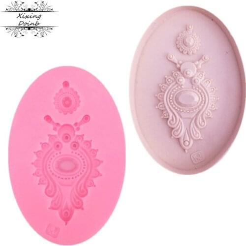 DIY Diamonds Gem Silicone Fondant Molds Vintage Jewelry Cake Decorating Tools Candy Chocolate Gumpaste Moulds