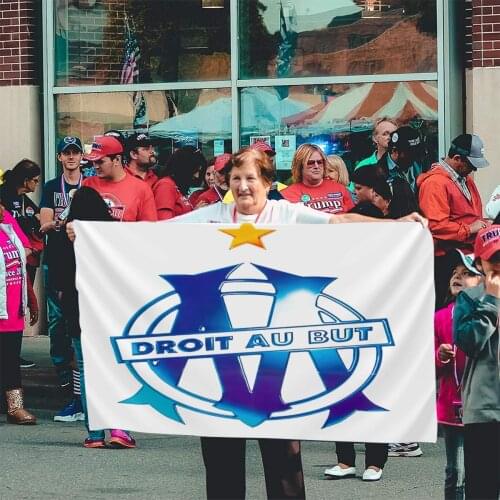 Olympique De Marseille 1478 Flag Banner Home Outdoor Gift Party Orange Flags Rainbow Flag Bicycle Flag