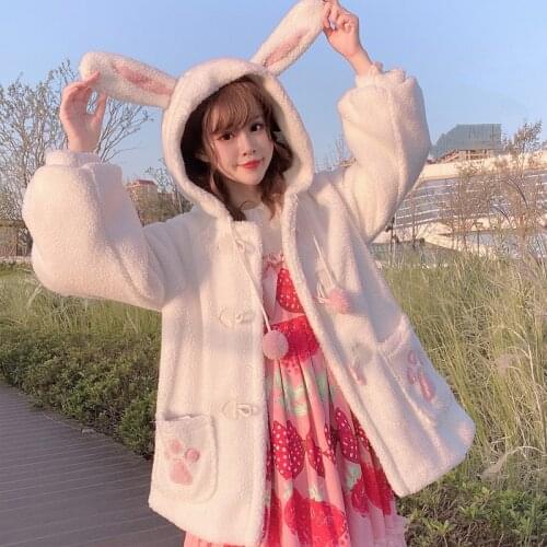 Kawaii Girl Women's Coats With Fur