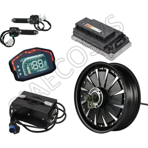 SiAECOSYS QSMOTOR 12inch 3000W 48V 74kph Hub Motor with EM100SP controller and kits for electric scooter