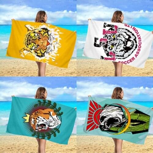 New Printed Tiger personalized quick dry beach towel Microfiber Multifunction Sand Free Bath Towels Beach cushion