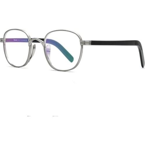 Retro Reader Glasses Frame Unisex Pure Titanium Optical Eyewear Ultralight Anti-Glare Prescription Reading Eyeglasses Women Men
