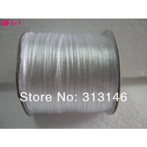 Wholesale 80M/Spool 1.5MM White Braided Macrame Nylon Chinese Knotting Cord Beading Satin Handmade Shamballa String Thread Rope