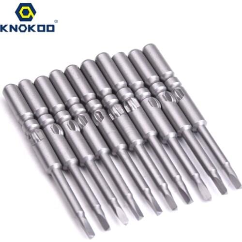 KNOKOO 10pcs/lot Φ5 Screwdriver Drill Bit 60MM Length Screw Driver Bits H5 Shank Magnetic Triangle Head Driver Bits
