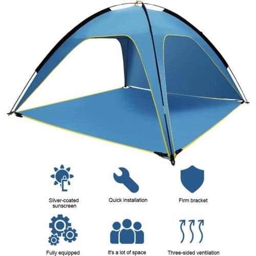 Outdoor Camping Tent High Quality Durable Waterproof Breathable Ventilated Large Size Sun Shelte With SPF UV 50+ Protection Tent