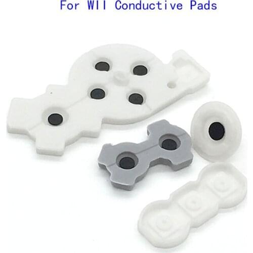 Conductive Pads for WII Right Console Conductive Rubber Silicone Pads Buttons 4 in 1