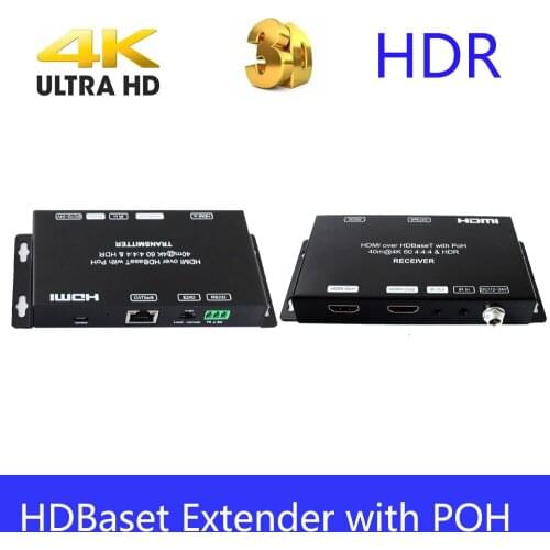 PUZHIJIE 4K 60HZ HDMI 2.0 HDBaset Extend supports 3D HDR IR RS232 18Gbps HDMI loopout 70M 1080P 40M 4K YUV4:4:4 HDBaset Extender