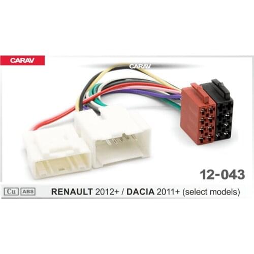 CARAV 12-043 ISO Radio Adapter for RENAULT for DACIA Wiring Harness Connector Lead Loom Cable Plug Adaptor Stereo