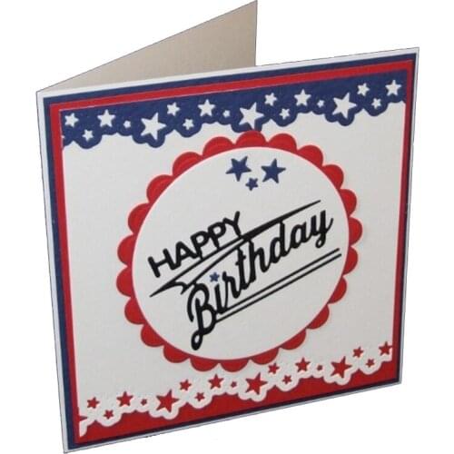 Retro Happy Birthday Metal Cutting Dies Silver Stencil For Scrapbooking Album Photo Paper Card Craft NewEmbossing Template