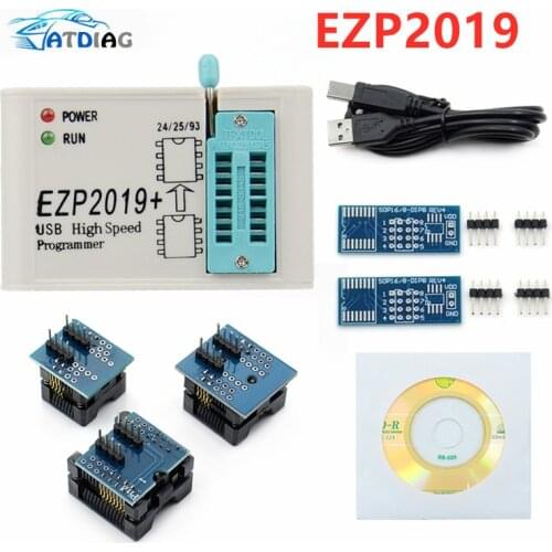 With 5 adapters EZP2019 High Speed USB SPI Programmer Better than EZP2013 EZP2010 2011Support 24 25 93 EEPROM Flash Bios