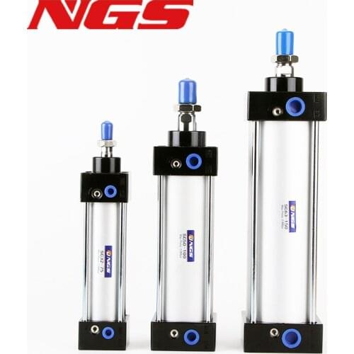 SC32 SC40/50/63/80/100mm 125/160/200 Bore 25/50/75/100/150/200/300/400/1000 Stroke Screwed Piston Rod Dual Acting Air Cylinder