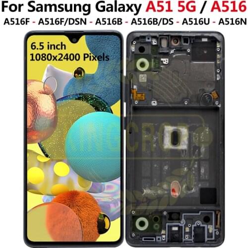 OLED 6.5'' A516 LCD Touch Screen Digitizer Assembly For Samsung Galaxy A516 A51 5G LCD Display For Samsung Galaxy A5 A516B A516F