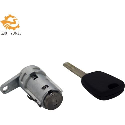 LEFT DOOR LOCK BARREL WITH ONE KEY WITHOUT GROOVE FOR OLD PEUGEOT 307
