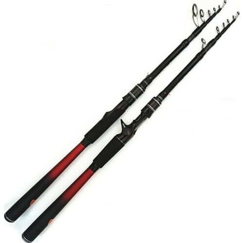 MH power carbon telescopic fishing rod spinning / casting rod 2.1/2.4/2.7/3/3.6m fast action Max lifting 5kg lure weight 17-36g