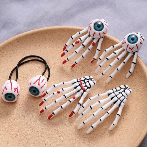 Halloween Hair Clip Hand Skeleton Shaped Bobby Pin Hairpin Headdress Headwear Hair Accessories for Girls