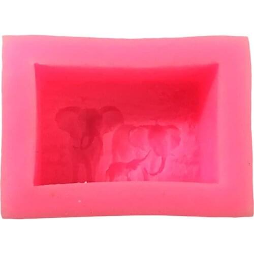 1Pc Silicone Mold Elephant Family Fondant Cake DIY Chocolate Mold Fashion Cute Elephant Pattern Silicone Chocolate Mold Tools