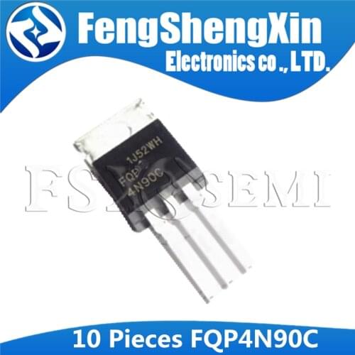 10PCS FQP4N90C TO220 4N90C FQP4N90 4N90 TO-220 N-Channel MOSFET