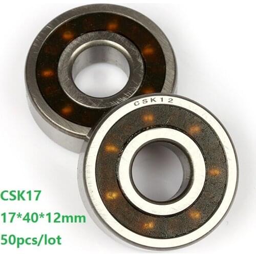 50pcs/lot CSK17 17mm One Way Clutch Bearing Without keyway 17*40*12mm Clutch Backstop Bearing 17×40×12mm