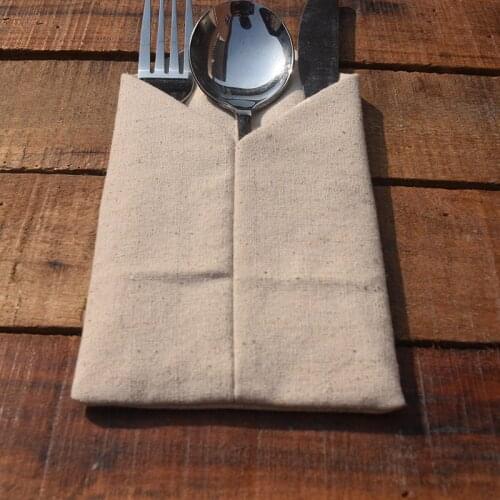 500pcs 21x11CM Knife cover Holder Vintage Decoration Wedding festival Packaging Fork Pocket bag NO244