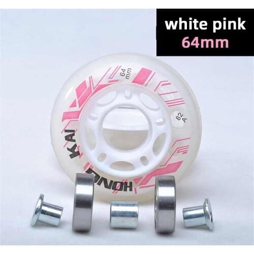 [super worth] kids roller skates shoes wheels 64 68 70 72 24mm skating wheel abec7 608 bearing spacer bushing sleeve 8 pcs