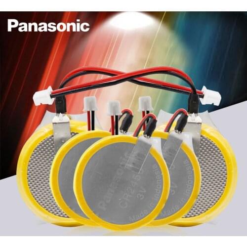 10pc New Original Panasonic CR2450 battery with solder pin plug wire bonders CR 2450 3V AFPX-BATT FP-X Series PLC Batteries