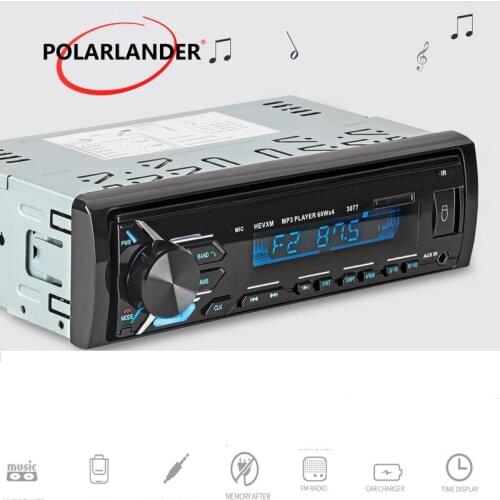 Autoradio Car Radio 12V Car audio Player 1 Din FM Aux Input Receiver SD USB MP3 MMC WMA Car Stereo In-dash Bluetooth 3077