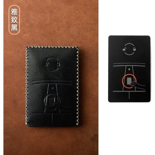 Genuine Leather Car Card remote Key Cover Key Case For Tesla Model Y Model 3