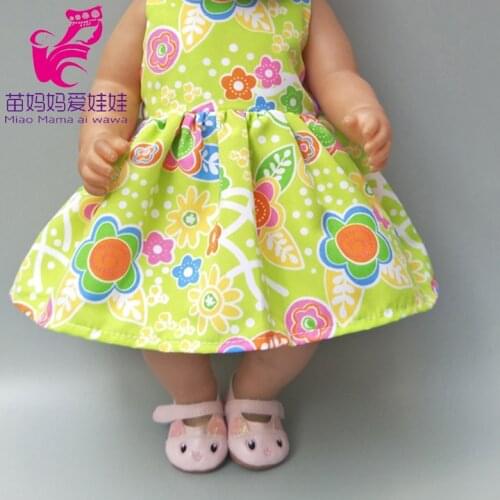For 40cm Doll Summer Dress hat for 18 Inch Girl Doll Dress for 43cm Doll Clothes small gifts