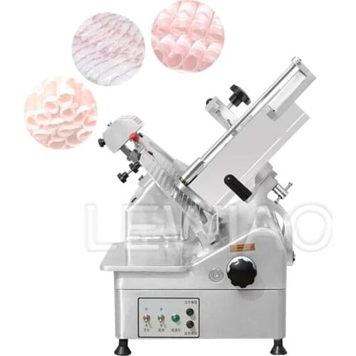 Electric Meat Slicer Automatic Frozen Meat Mincer Beef Lamb Roll Machine 0-6mm