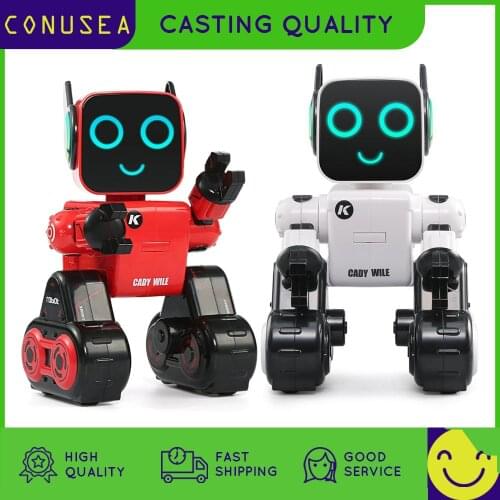 JJRC R4 Children Smart RC Robot Toy CADY WILE 2.4G Intelligent Remote Control Robot Advisor Coin Bank Gift for boys Kids Child
