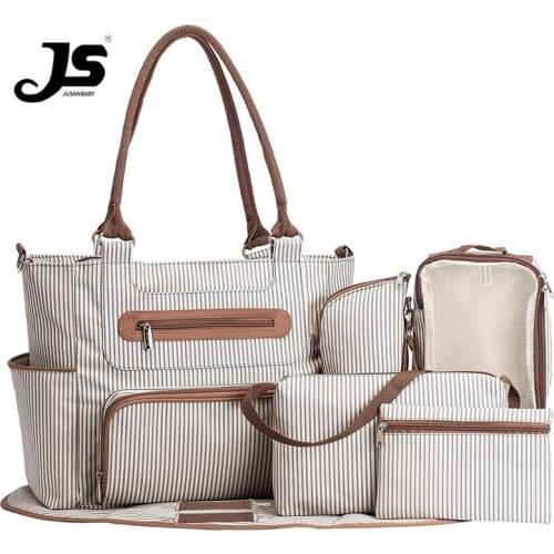 Jusanbaby Mommy bag handbag multi-function large-capacity mummy bag mother-infant baby diaper bag outing hand bag