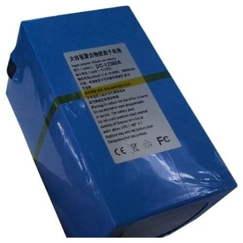 Capacity 38A discharge 6A current (instantaneous current 12-16A),w/ 3A charger DC 12V battery pack,lithium polymer battery pack