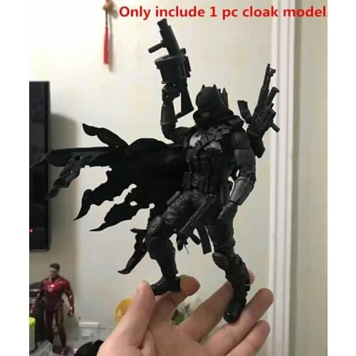 1/12 Scale Soldier Black Cloak Model for 6" Male and Female Body Action Doll