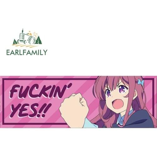 EARLFAMILY 13cm x 4.3cm for Giarlish Number Chitose Karasuma Peeker Car Stickers and Decals Motorcycle Waterproof Decoration