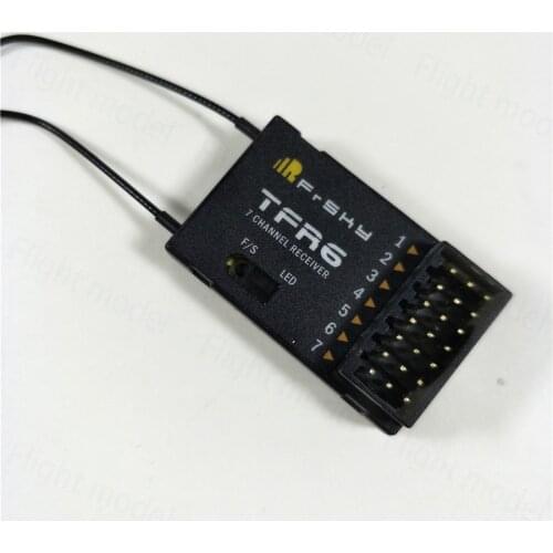 New Version FrSky TFR6 7Channel 2.4GHz FASST Compatible Receiver Airplane Helicopter