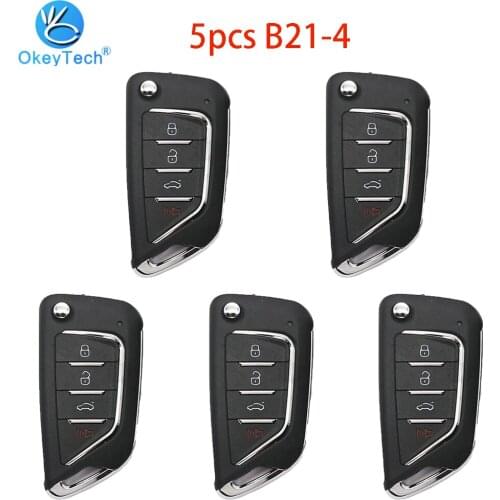 OkeyTech 5pcs/lot KEYDIY KD B21-4 B Series Remote Control Multi-function CAR Key For KD900/KD MINI/KD-X2 URG200 Key Programmer