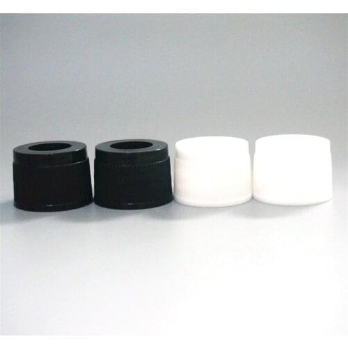 5-100ml 20-500pcs Plastic Black/white Cover Dropper Lid 18/410 Small Head Circle Essential Oil Bottles Glass Accessory Bottle