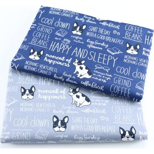 New Cartoon Dog Fish Cats cotton fabric diy sewing home textile bedding sheets baby dress DIY manual work cloth tecidos tilda