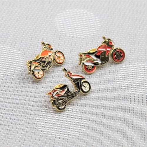 Luxury Motorcycle Badge Brooch Metal Moto Biker Brooches Hat Bag Clothes Lapel Collar Pin Brooch For Men Women High Quality