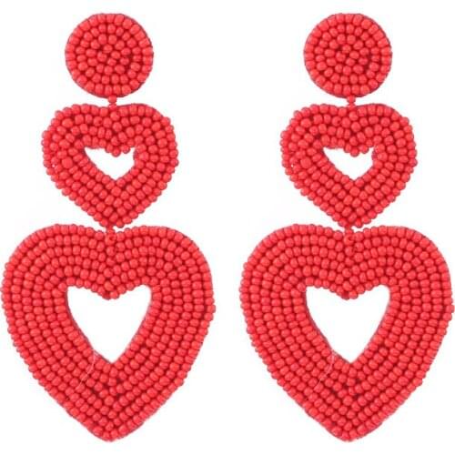 Sehuoran Tassel Earrings For Women Oorbellen Glass Beads Handmade Ethnic Long Dangle Charms Wedding Oorbellen Acessorios Earings