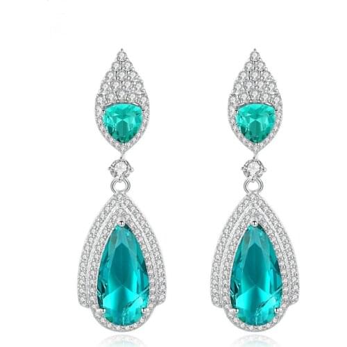 SINZRY NEW 2018 cubic zirconia micro paved waterdrop bridal earrings for women elegant wedding jewelry accessory