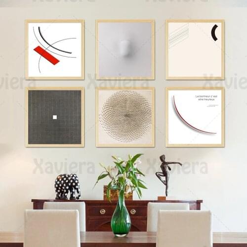 Modern Abstract Minimalism Canvas Paintings Poster Black White Red Nordic Wall Art Print Pictures Living Room Dining Room Decor