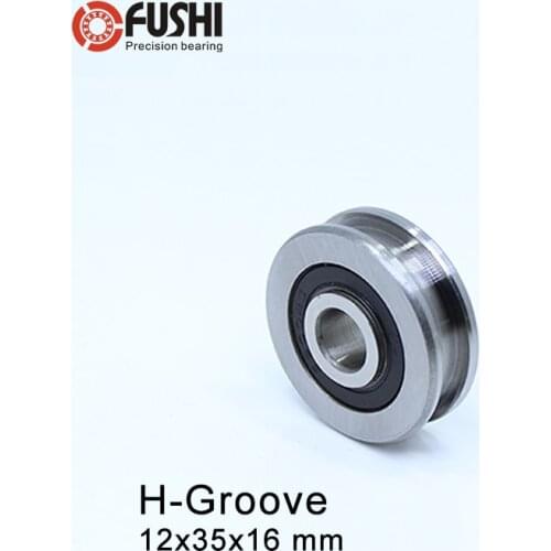 H Groove Bearing ( 2PCS ) 12*35*16 mm Steel Bearing Rollers H8/2 H9/2 H10/2 H11/2 H13/2 Slide Guide Bearings U Wheel Pulley
