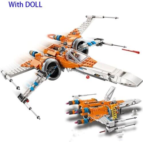 Poe Damerons X-wing Fighter StarToys &wars Building Blocks Bricks Educational Toys for Children Boys