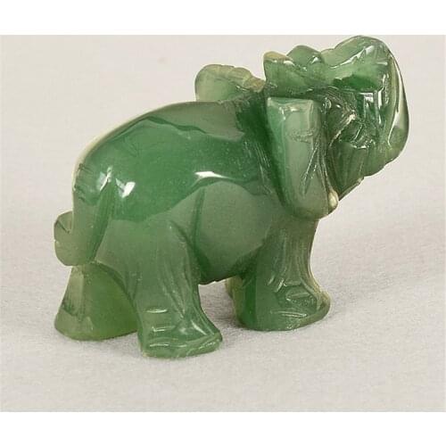 High-Quality Traditional Jade Elephant Animal Shape Decoration Desk Ornaments Gift Home Office Shop Car Decoration