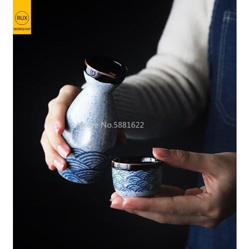 Japanese Style Sake Wine Warm Chinese Wine Set Home Ceramic Sake Wine Set