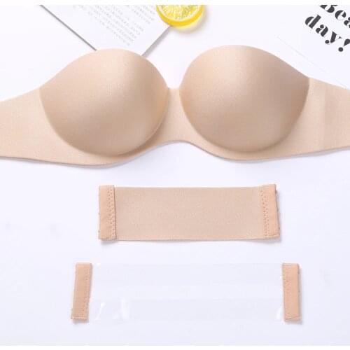 Push Up Bras Brassiere Bralette Underwear Sexy Lingerie Underwire Strapless Bra For Women Black Plus Size Invisible Bra 2021 New