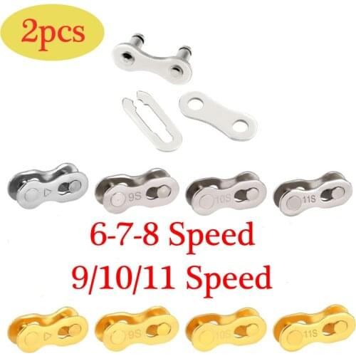 Hot Sale Chain Link Connector Joints 2pcs Magic Buckle MTB Road Bike Chain Buckle Bicycle Chain Link Connector Joints